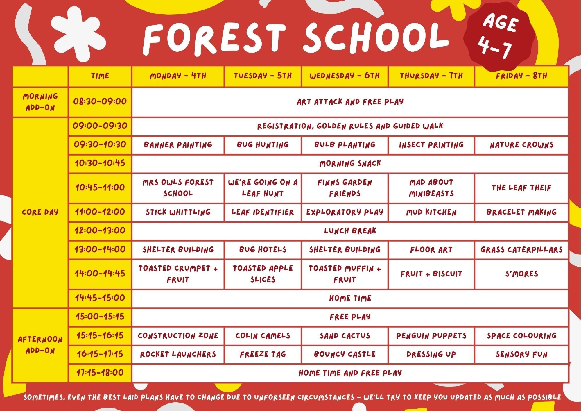 Forest School - Week 1 4th - 8th August