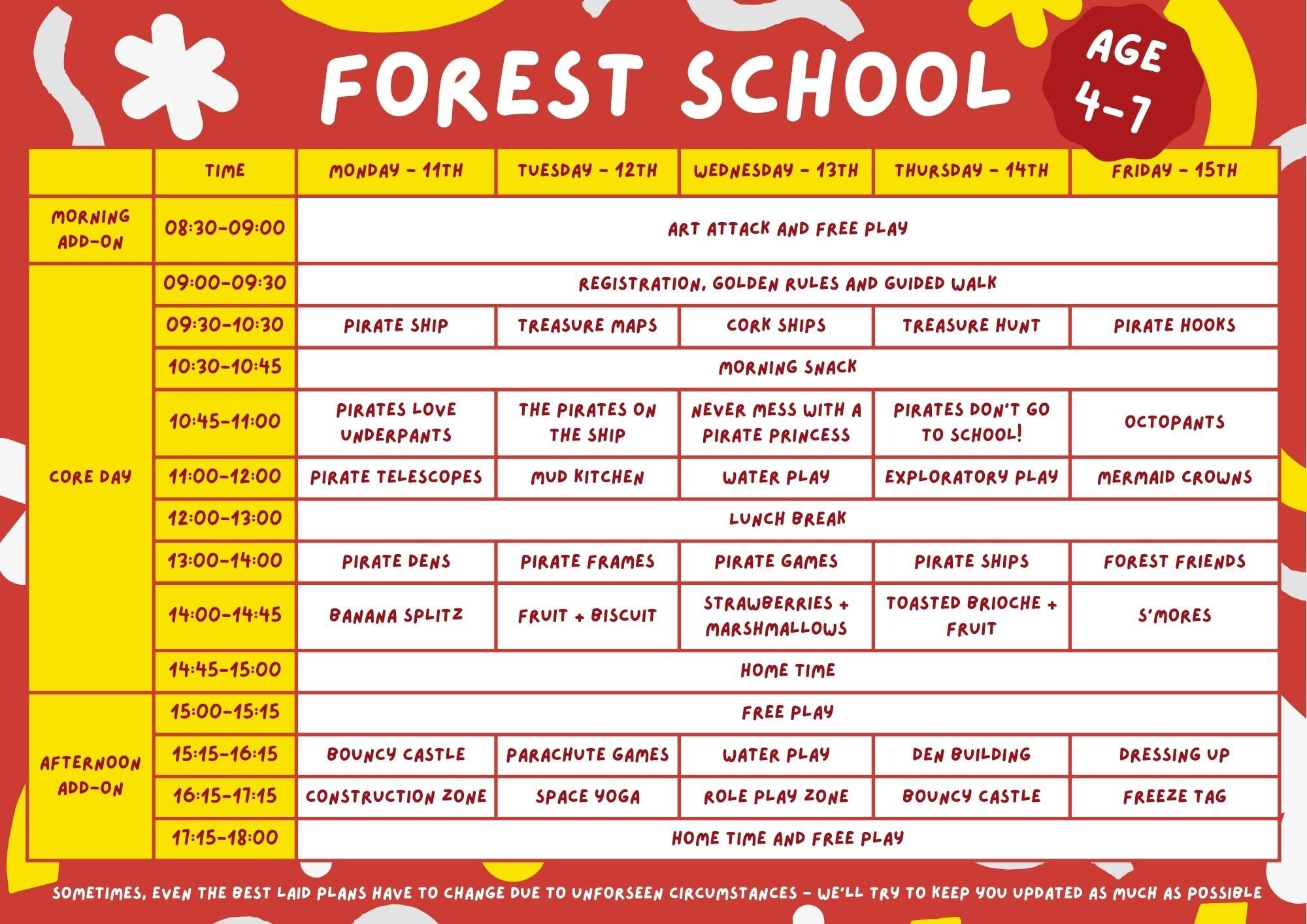 Forest School - Week 2 11th - 15th August