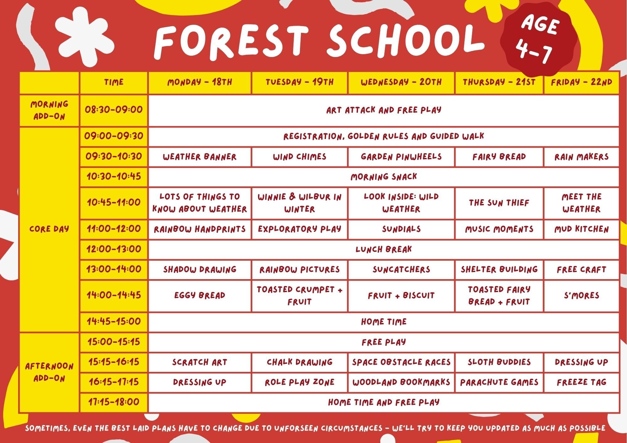 Forest School - Week 3 18th - 22nd August