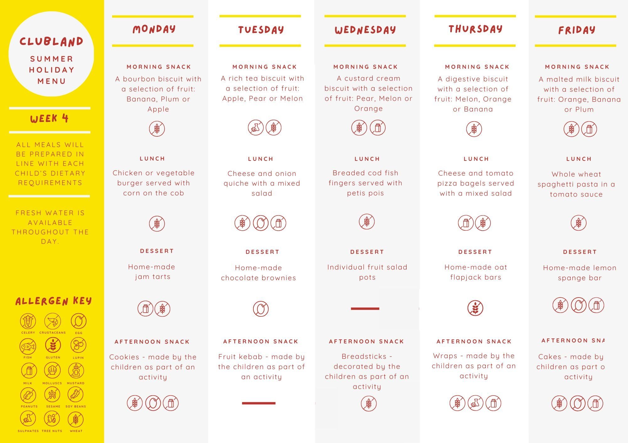 Summer Menu - Week 4